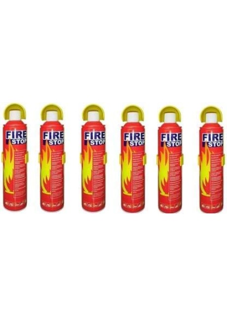 VOILA Aluminum 500 ml Fire Extinguisher Spray with Stand for Car and Home Pack Of 6